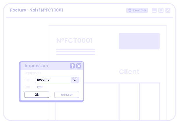 Impression virtuelle